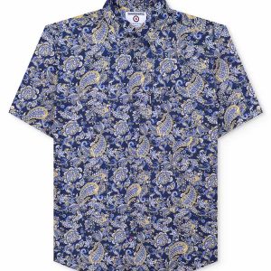 Navy Paisley Shirt