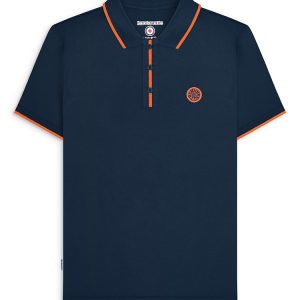 Badge Logo Polo Navy Orange