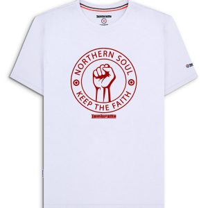 Northern Soul Tshirt White Red