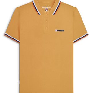 Triple Tipped Gold White Navy Polo